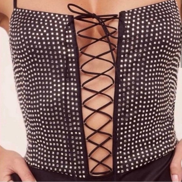 Black Studded Bodysuit - Picture 3 of 11